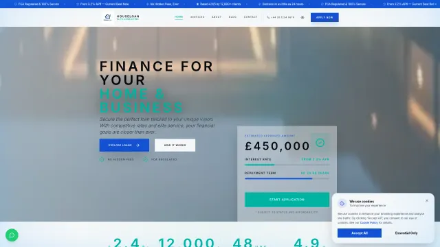 Captured rendering of houseandbussinesloan.com