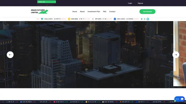 Captured rendering of grainfutureslimited.com