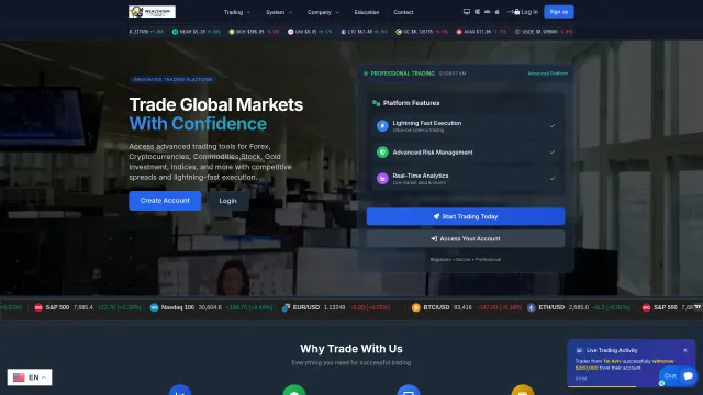 Captured rendering of wealthiumglobal.com