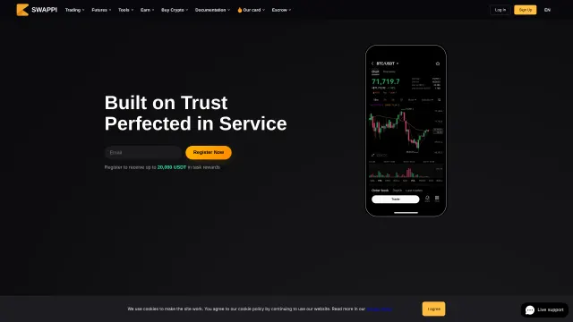 Captured rendering of swappi.exchange
