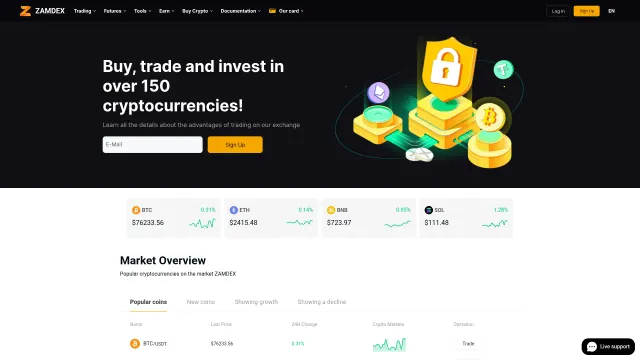 Captured rendering of zamdex.com