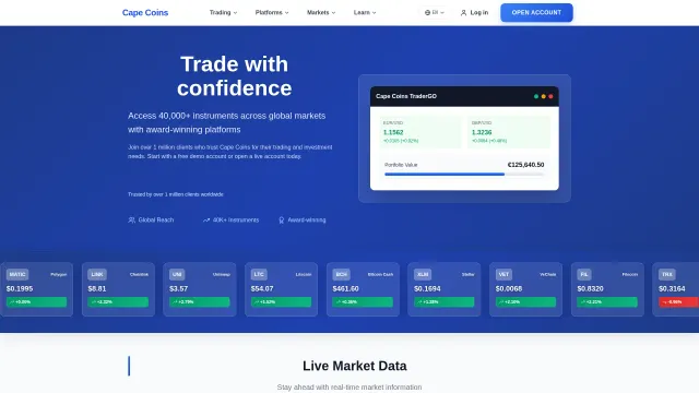 Captured rendering of cape-coins.com