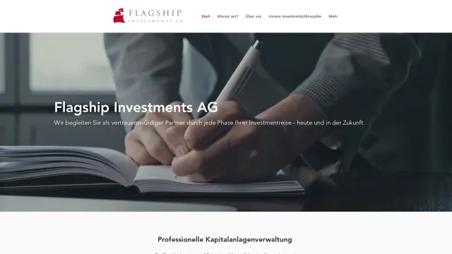 Captured rendering of flagship-investmentsag.com
