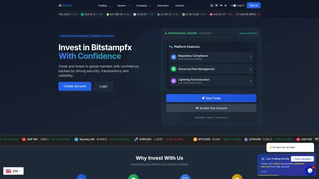 Captured rendering of bitstampfx.com