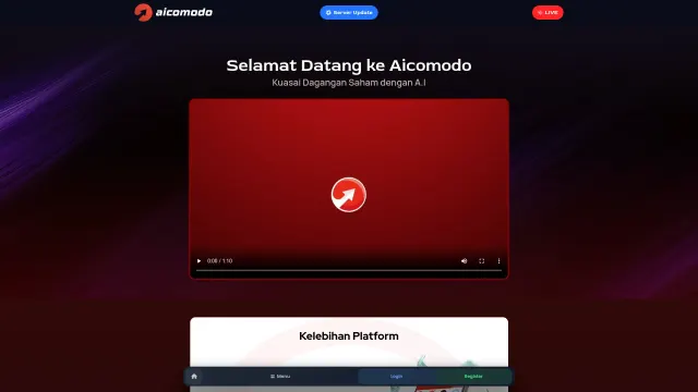 Captured rendering of aicomodo.ai