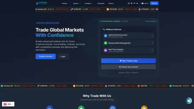 Captured rendering of vortxcapita.com