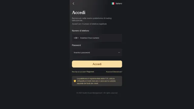 Captured rendering of apolloxpro.com
