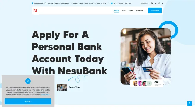 Captured rendering of nesubank.com