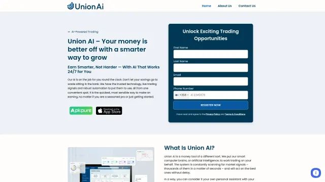 Captured rendering of theunion-ai.com