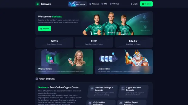 Captured rendering of seniwex.com