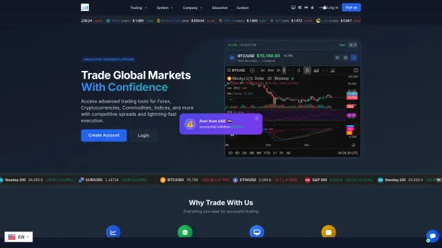 Captured rendering of evolutontradx.com