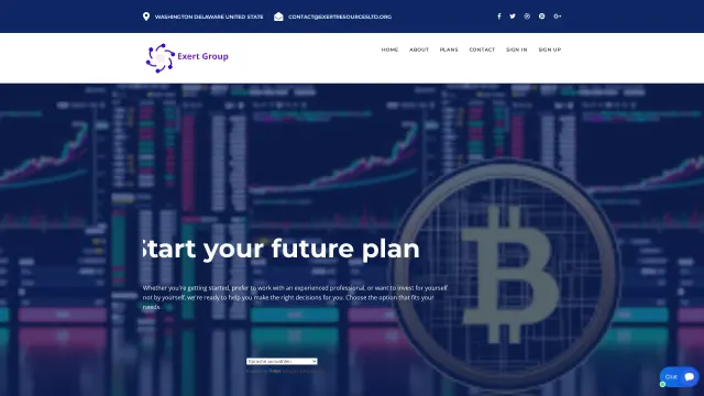 Captured rendering of exertresourcesltd.org
