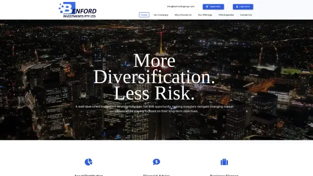 Captured rendering of benfordivgroup.com