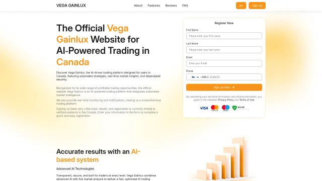 Captured rendering of vega-gainlux.com