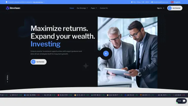 Captured rendering of vitessefinance.com