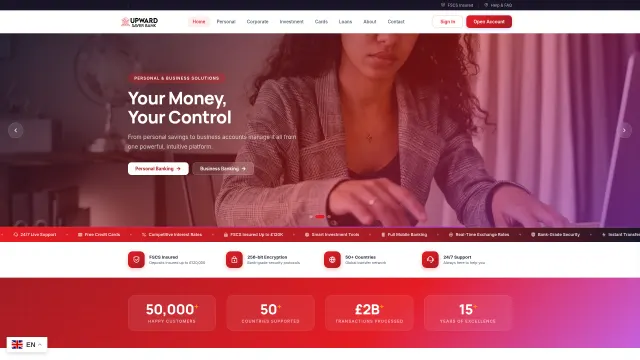 Captured rendering of upwardsaverbc.com