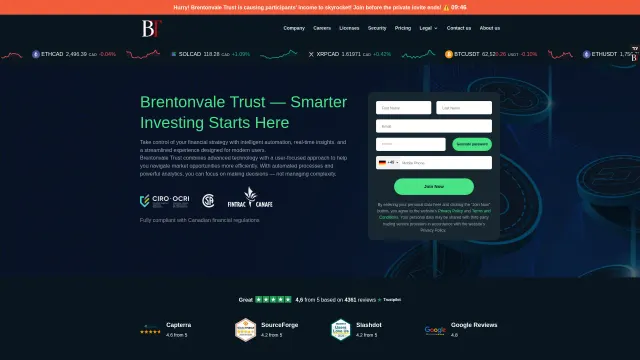 Captured rendering of brentonvale-trust.ca