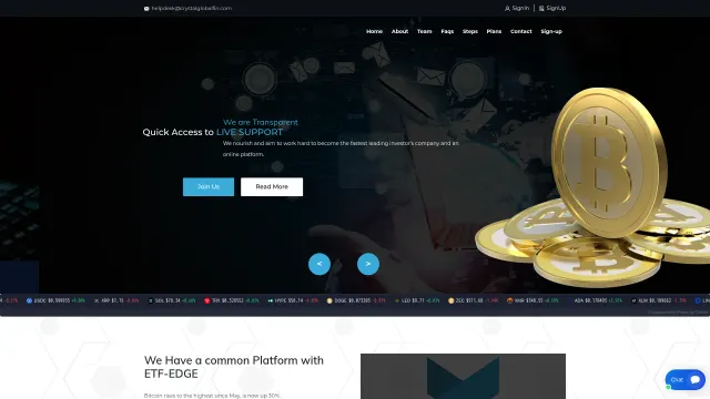 Captured rendering of crystalglobalfin.com