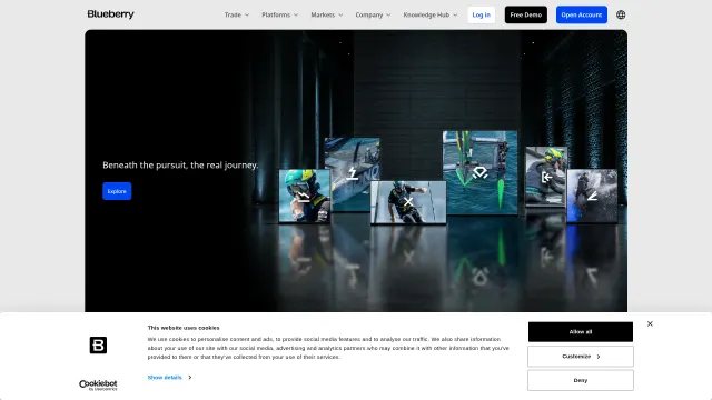 Captured rendering of blueberrymarkets.com
