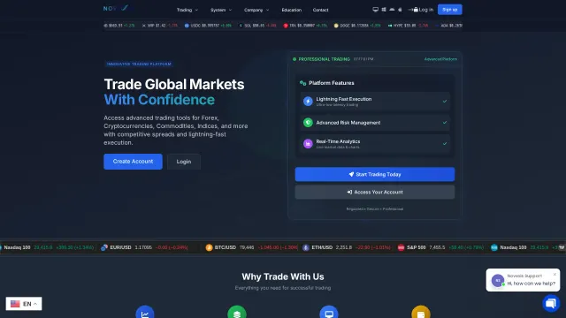 Captured rendering of novexiscapital.com
