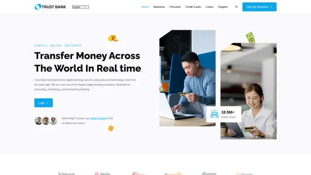 Captured rendering of trustbankonline.com