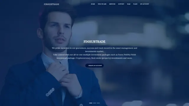 Captured rendering of finhubtrade.ltd