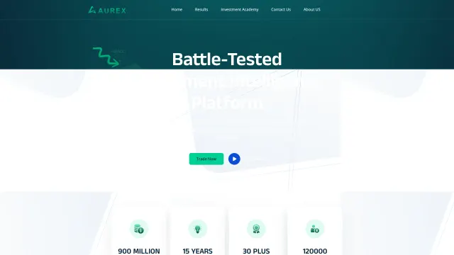 Captured rendering of aurextrading.com