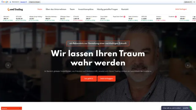 Captured rendering of gaveltrdltd.com