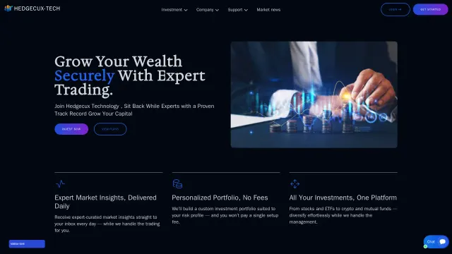 Captured rendering of hedgecuxtechsltd.com