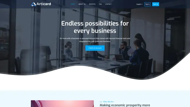 Captured rendering of articard.uk