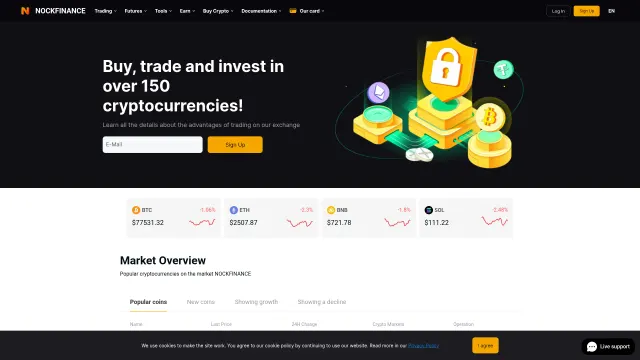 Captured rendering of nockfinance.net