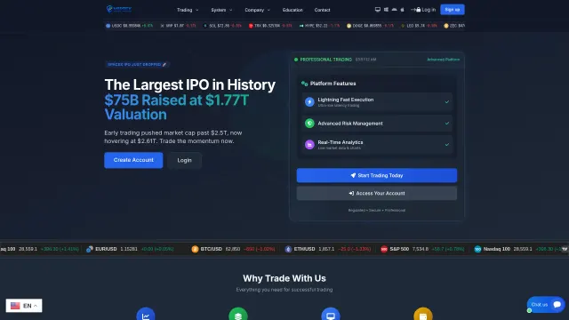 Captured rendering of vertexglobaltrading.org