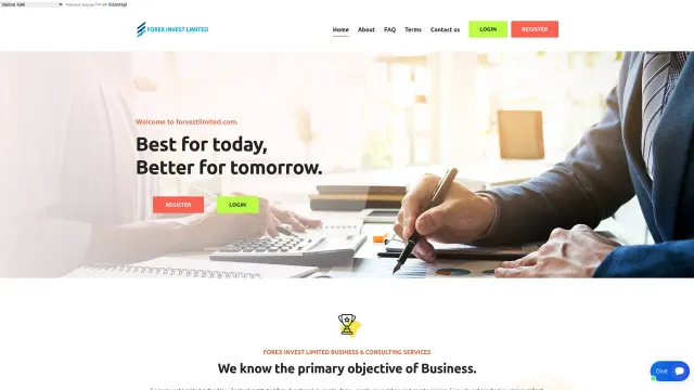 Captured rendering of forvestltd.com