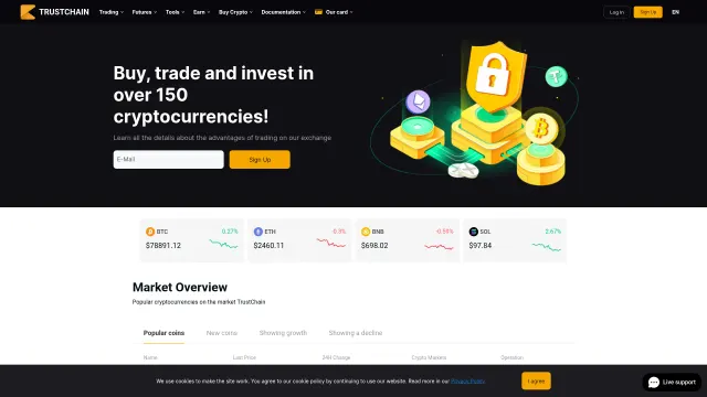 Captured rendering of trustchainu.com