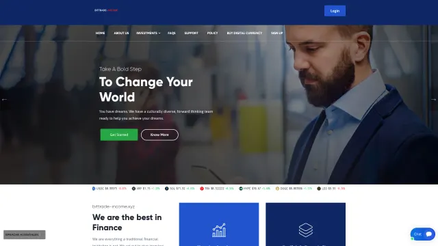 Captured rendering of bittrade-income.xyz
