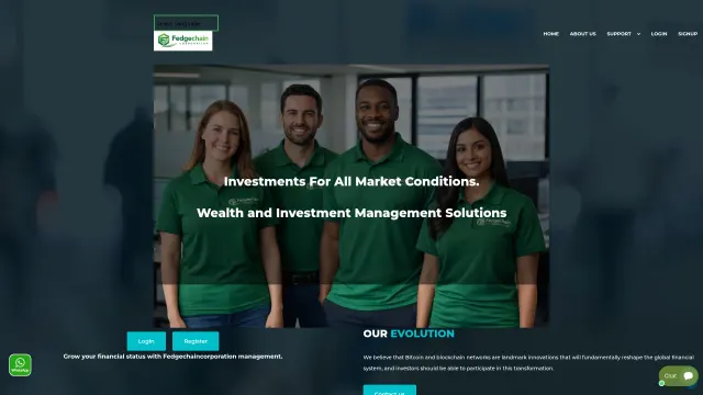 Captured rendering of fedgechaincorporation.com
