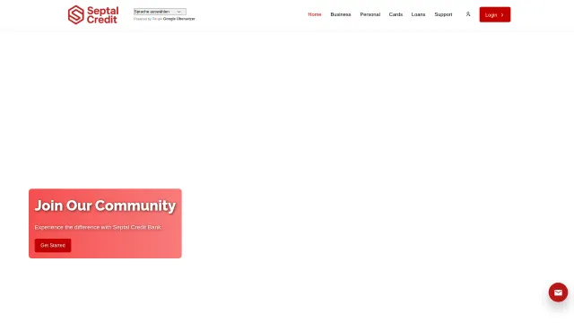 Captured rendering of septalcredit.com