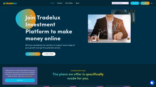 Captured rendering of tradeluxx.org