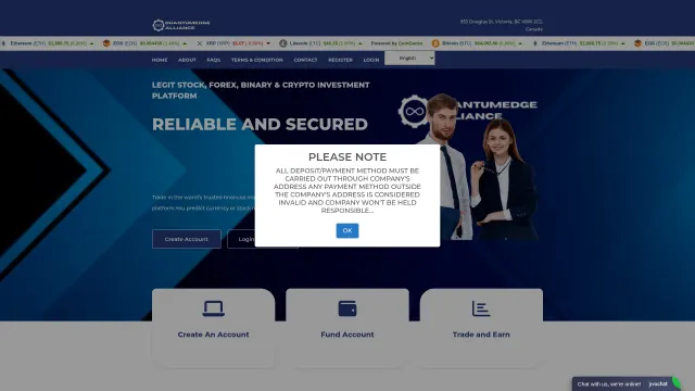 Captured rendering of quantumedgealliance.com