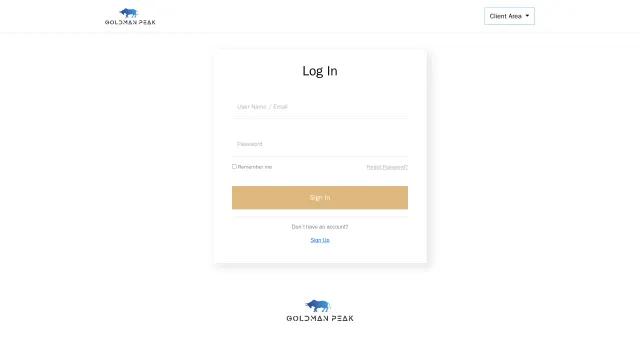 Captured rendering of goldman-peak.com