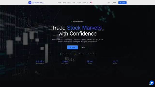 Captured rendering of tradelinknova.com
