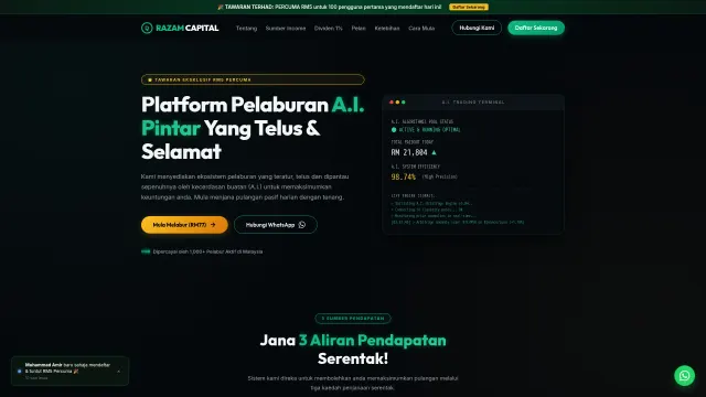 Captured rendering of razmcapital.com