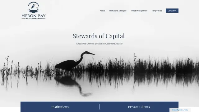 Captured rendering of heronbaycap.com