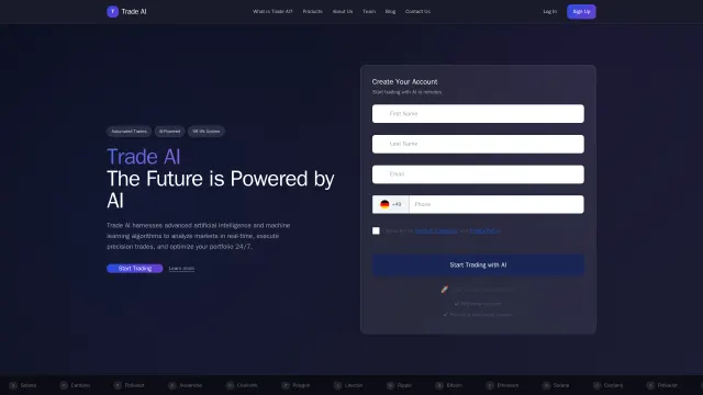 Captured rendering of tradeai.co.com