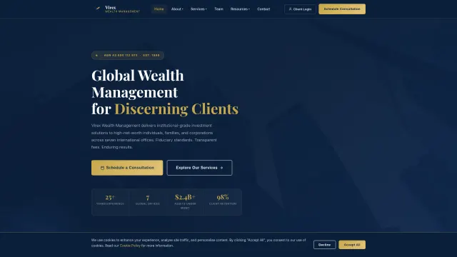 Captured rendering of virexgroup.com