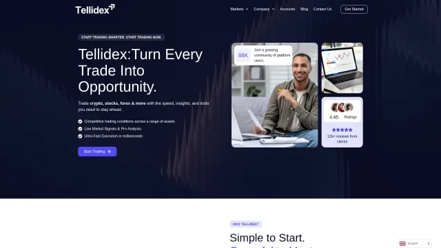 Captured rendering of tellidex.io