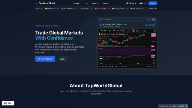 Captured rendering of tapworldglobal.com