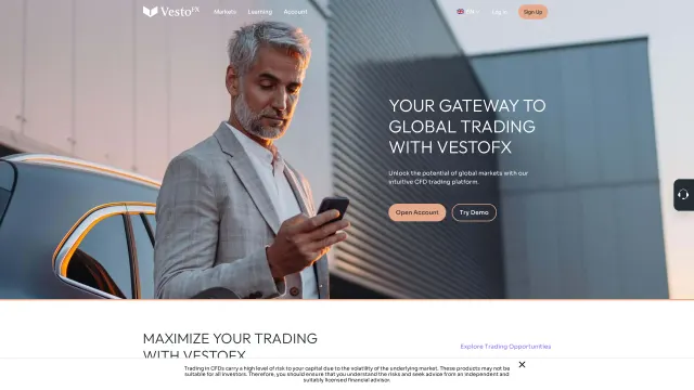 Captured rendering of vestofx.net