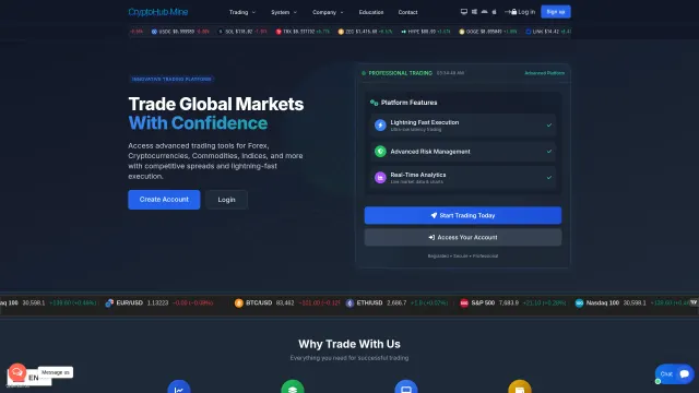 Captured rendering of cryptohubsmine.com