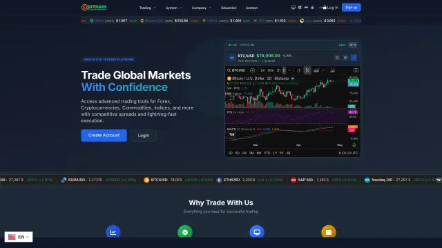 Captured rendering of bitnain.com